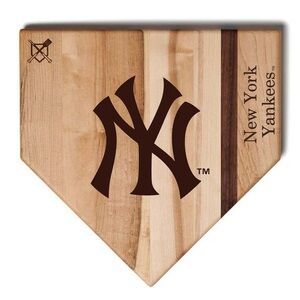 New York Yankees Baseball BBQ 12'' x 12'' Home Plate Cutting Board Official MLB